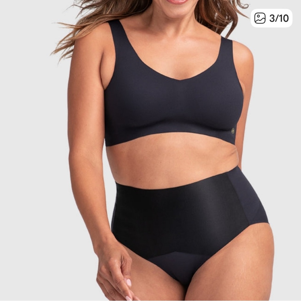 NWT HoneyLove‎ Shine Tech briefs black 3X shapewear Sculptwear casual classic
